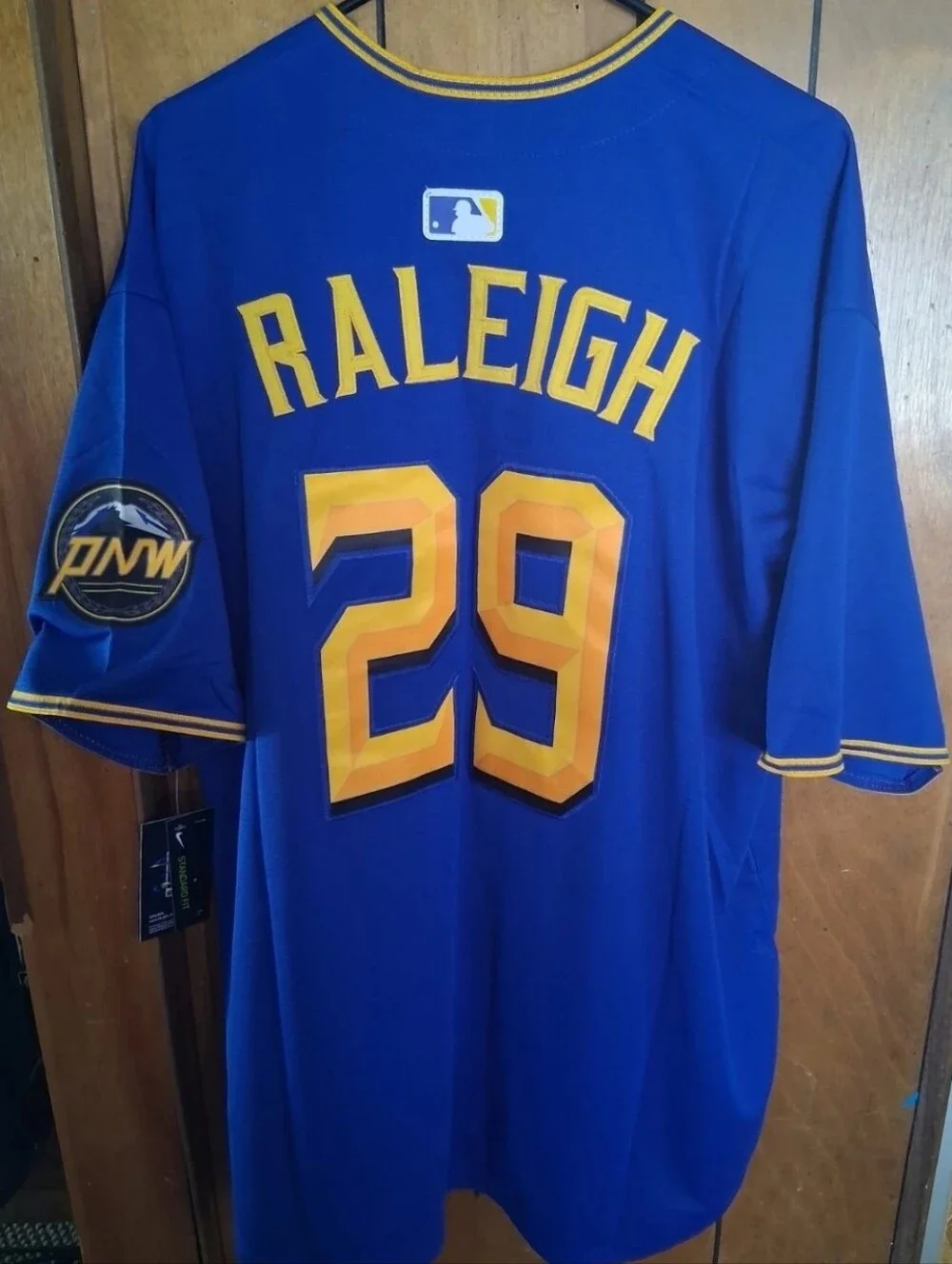 Mystery Sports Card With Cal Raleigh Seattle Mariners XXL Jersey